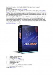 EasyVSL 3.0 Review – The Easiest Video Sales Letter Creator! - SlideServe