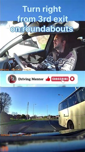 How to turn right from 3rd exit on roundabouts