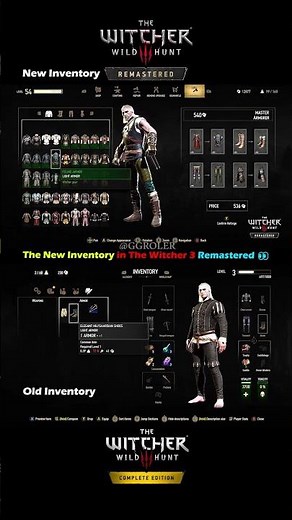The New Inventory in The Witcher 3 Remastered 👀