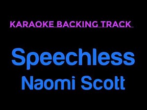 Naomi Scott Speechless Karaoke Instrumental Backing Track with Lyrics