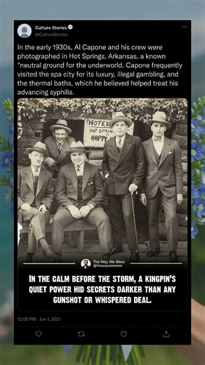🕵️‍♂️ Al Capone’s Secret Hideout in Hot Springs 😳 (1930s) #AlCapone #History #Crime