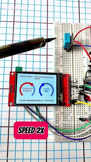 محطة الطقس باستخدام ESP32 وشاشة لمس