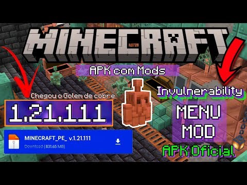 SAIU!! Minecraft PE 1.21.111 MOD MENU!