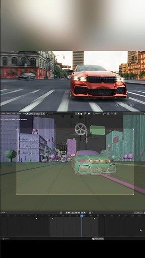 Cinematic Police Chase animation 🚔#shorts #blender3d #blenderanimation