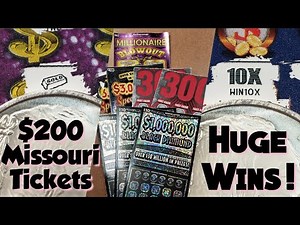 Huge winners on today's scratch-off session!! $200 Missouri Lottery scratchers - Biggest win so far!