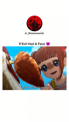 Her expression 😈💀 #funny #evil #girls #chicken #memes | _shonenworld