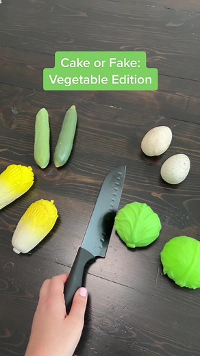 Cake or Fake Vegetable Edition - Cutting Fidget Toys vs Real Vegetables