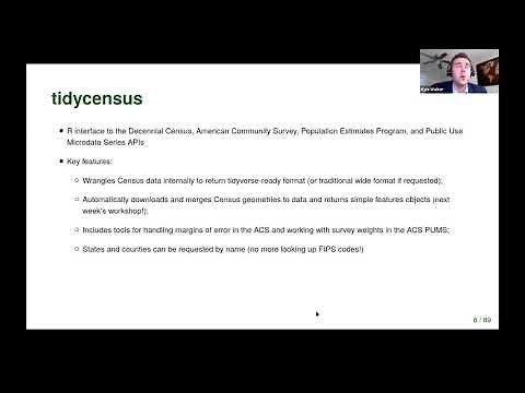 Accessing and Analyzing US Census Data in R - Hour 1 - Getting Started with tidycensus