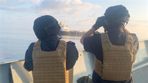 European Union and Indian navies take over ship used by pirates off Somalia to seize tanker