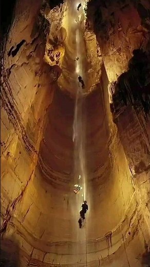 Depth - 2199 meters. The deepest cave in the world is Krubera-Voronya