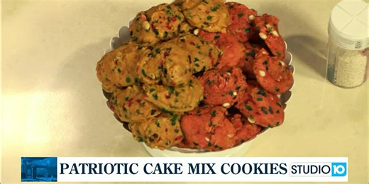 Patriotic Cake Mix Cookies