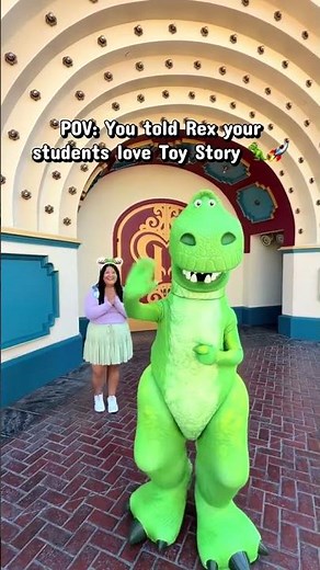 Meeting Rex from Toy Story!