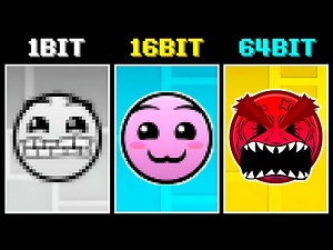 MORE New Custom Geometry Dash Faces V2 but every time with more bits