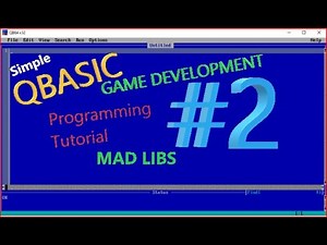 Making simple game in Qbasic--MadLibs--QBASIC PROGRAMMING LANGUAGE--qb64 tutorial--#2