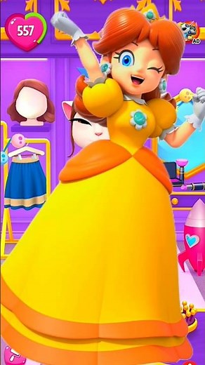 PRINCESS DAISY COSPLAY BY MY TALKING ANGELA 2 #angela2 #viral #shorts #fyp #trending #supermario