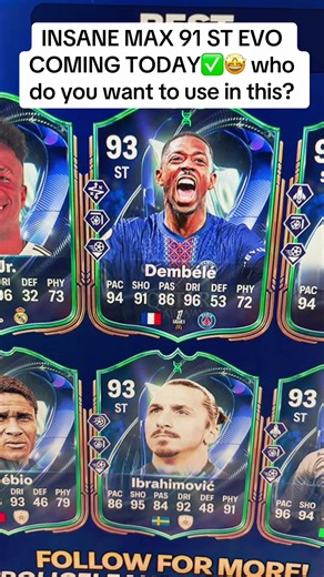 INSANE MAX 91 ST EVO COMING TODAY✅🤩 who do you want to use in this?#fc26 #eafc26 #fifa #eafc