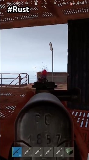 #Rust swimming at Oilrig #rustgame #rustclips #rustpvp #rustshorts