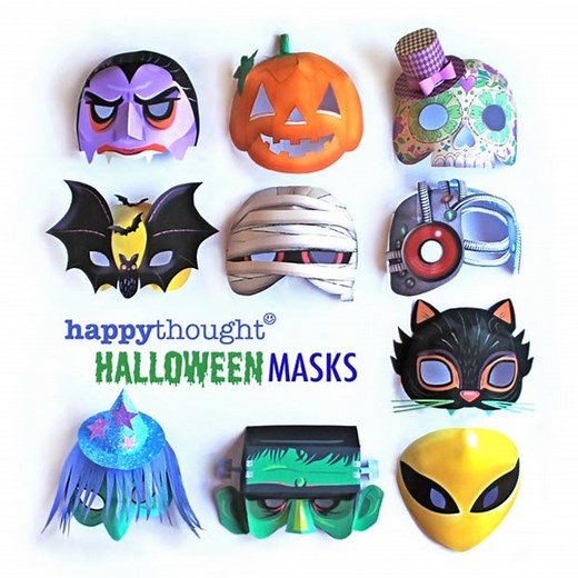 10 Printable Halloween Masks: DIY Costume Templates (PDF) - Etsy