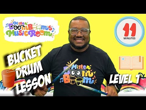 🎶 Play Along Bucket Drumming | Beginner Bucket Drum Lesson for Kids with Mister Boom Boom