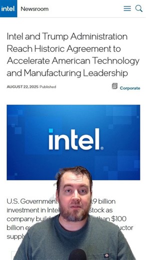 The U.S. government's recent $8.9 billion investment in Intel marks a...
