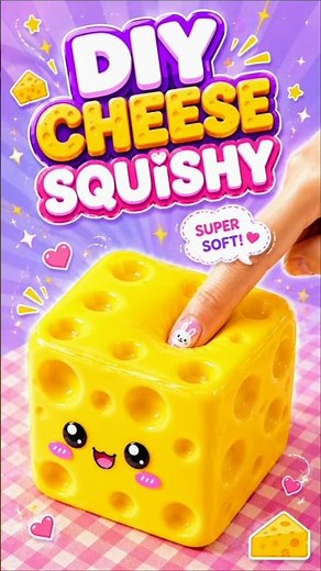 DIY Viral Cheese Squishy Making at home/ crafts to do when you are bored with paper/easy paper craft
