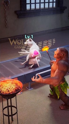 Lomdi ke bumb me garam loha mara gorrilla ne 😭 #shorts #youtubeshorts #wolf #wolfgame #gaming