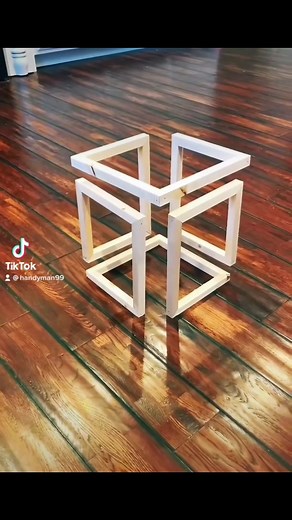 Infinity cube fun. ...Just messing around with some scraps. Making something from nothing is satisfying. ..#infinity #satisfying #illusion #woodworking #diy #infinitycube #build #wood #woodworkersofinstagram #funwithtools #art #woodart | Matthew Peech Woodworking And DIY