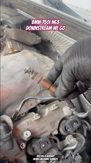 BMW 750i Downstream Oxygen Sensor Replacement #mobilemechanic #bmw