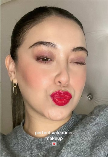 perfect red lips makeup💋 #makeup #valentines #inspo