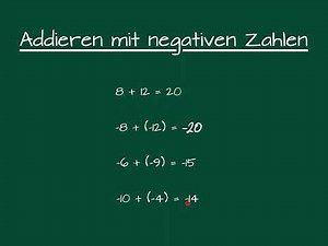 Negative Zahlen addieren