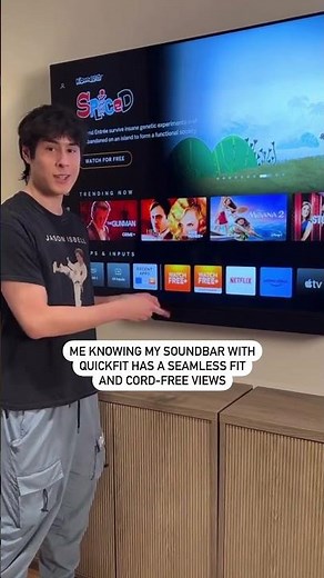 Seamless fit, cord-free view – 10/10 would recommend my soundbar with QuickFit 🤩
