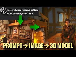 AI Prompt to 3D Cottage Interior | Cozy Stylized Medieval Home in Unity (Full Tutorial)