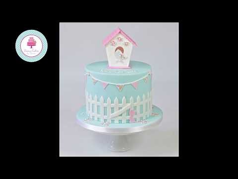 How to Make a Sugar Picket Fence Cake Decoration from Gumpaste Fondant Step by Step QUICK Tutorial