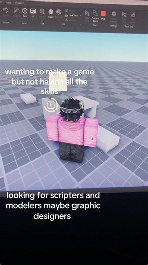I know the basics of modeling and know how to manage roblox studios have the 80% of the game planned out i just need it to come to life.I need a team that knows how to script and model. This game idea has been a thing for almost 4 years and it’s never even been close to coming true, i just don’t have the advanced skills of modeling with some stuff, u also need scripting skills I dont have that either. If anyone is interested in helping I’d appreciate it, Im not hiring anyone jus cus I don’t have