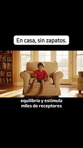 La recomendación para los niños es caminar descalzos en casa. ¿Sabías que dejar que tu hijo camine descalzo puede mejorar su equilibrio, su postura e incluso su sistema inmunológico? Soy el Dr. Moisés Botta, pediatra con enfoque funcional, y hoy te explico por qué los pies descalzos son una herramienta natural de desarrollo: En las plantas de los pies hay más de 200 000 terminaciones nerviosas que envían información constante al cerebro. Cuando el niño camina descalzo, su sistema nervioso aprend