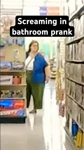 Screaming in public restroom prank 😂