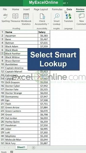 Smart Lookup your Data in Excel 👀 #shorts