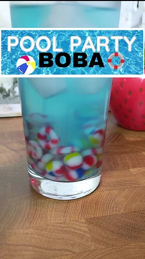 With the end of summer, here is some pool party boba! Cute beach ball and life preserver shaped boba! #summer #boba #bobatok #easyastry #fyp