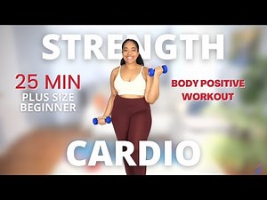 PLUS SIZE Beginner 25 Min Full Body Strength & Cardio Workout, All Standing, NO REPEATS
