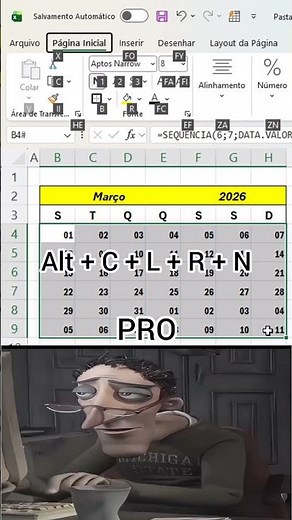 Como gerar todos os dias de 2026 no Excel para criar um calendar automático