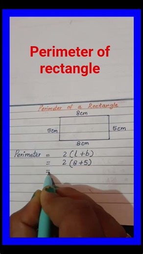Perimeter of rectangle #maths #mathstricks