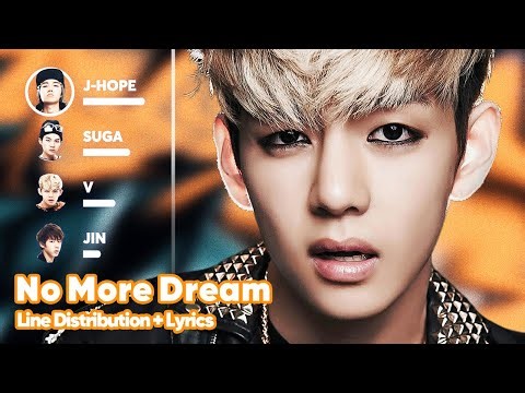 BTS - No More Dream (Line Distribution + Lyrics Karaoke) PATREON REQUESTED