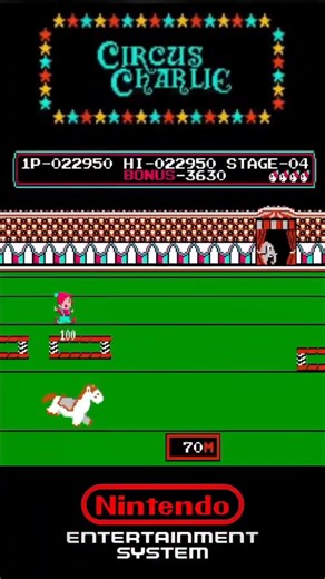 Circus Charlie | Hard Zone | NES #circuscharlie #gaming #gameplay #retrogaming #shorts #gameshorts