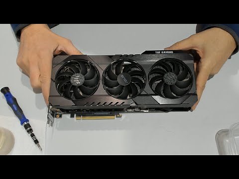 ASUS RTX 3080 (3080Ti/3090) TUF thermal pads replacement with custom set (20 W/mK)