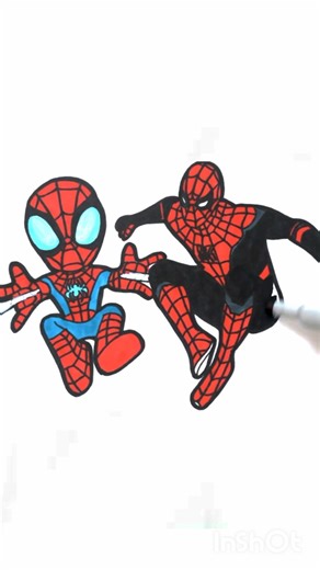 How To Draw Spider-man 4 & Spidey #spiderman4 #drawings #shorts #shortsvideos