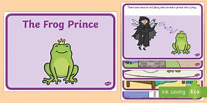 The Frog Prince Story Sequencing