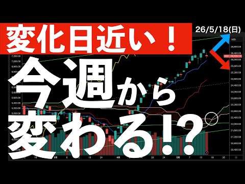 【変化日近い】今週から変わる！株式市場の最新ニュース、チャートをチェック！ #米国株 #日経平均 #sp500 #soxl