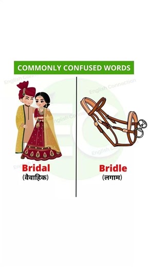 One Letter, Big Difference – Bridal vs Bridle #englishwords #englishvocabmastery #vocabs