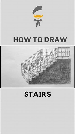How to Draw Stairs Step By Step #stairs #staircase #steps #drawing