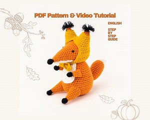 Crochet Fox Pattern PDF & Video Amigurumi Forest Animal Woodland Animal Plush Beginner Friendly Pattern Handmade Toy DIY Gift Cute Fox - Etsy